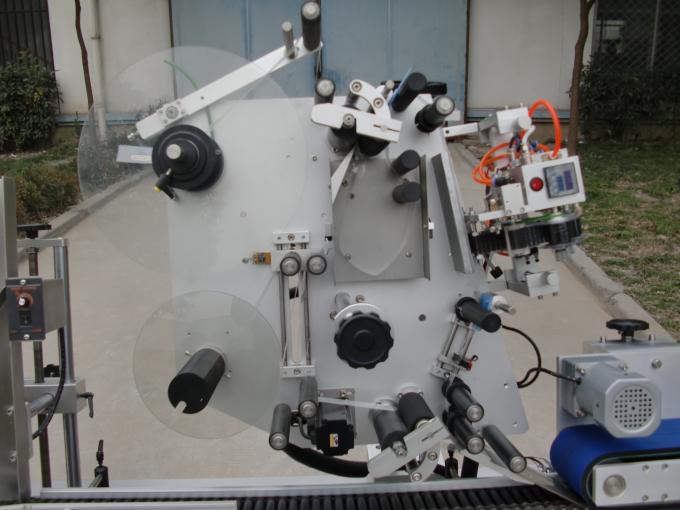Mesin pelabelan botol merk HY motor conveyor, mesin stiker label baterai ke-7 untuk elektronik