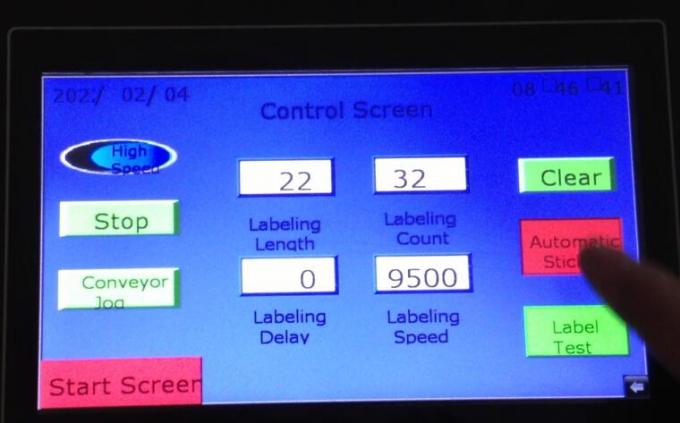 Objek mendeteksi mesin pelabelan stiker sisi ganda otomatis mata ajaib dengan meja putar