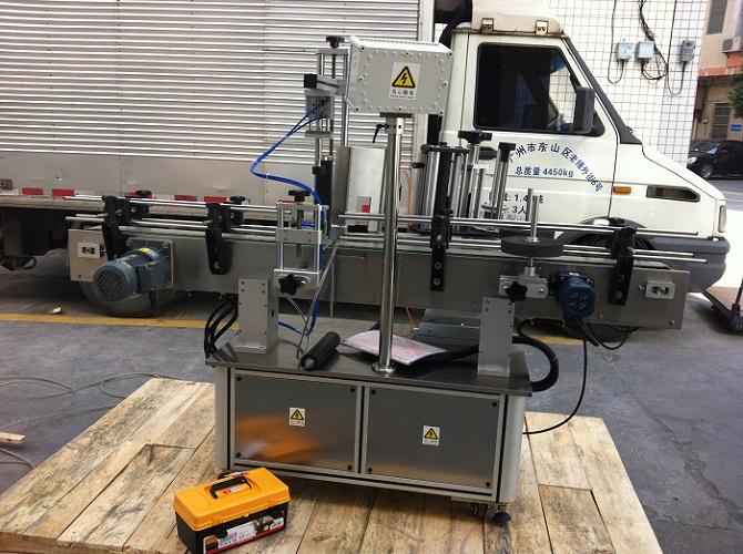 Mesin Pelabelan Stiker Botol Bulat Label Ganda Presisi Tinggi untuk label adhesvie