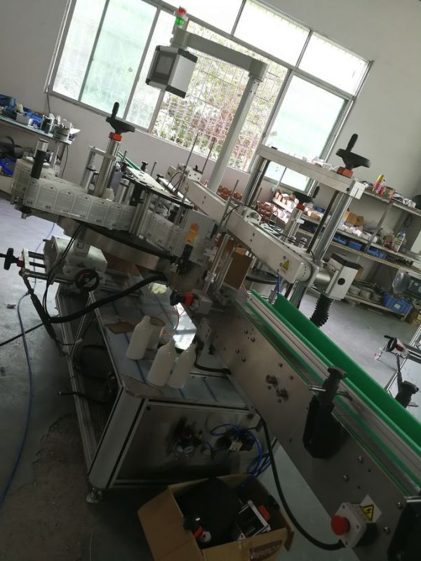 Mesin Pelabelan Stiker Perekat Diri Sisi Depan Dan Belakang, aplikator label botol